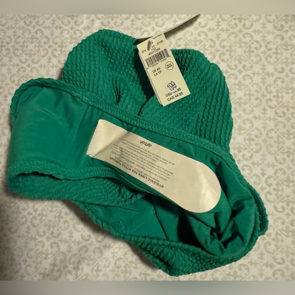 Aerie Crinkle High Waisted Cheeky Bikini Bottom XS NWT - Picture 7 of 7